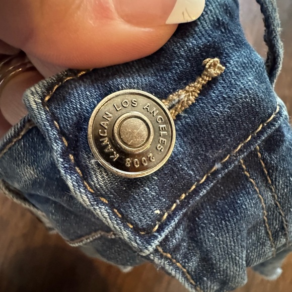 Kancan Size 7- pre loved-Denim Frayed Hem Women's Shorts - Picture 3 of 11